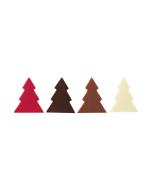 decorazioni abete in puro cioccolato fondente di chocolatree