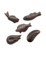 pesciolino cioccolato fondente extra bitter 61 6 forme di valrhona