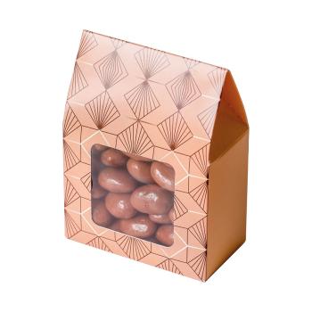 scatola fantasia cioccolatini dorata di valrhona