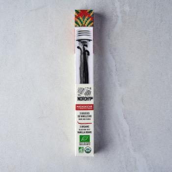 tubetto 3 baccelli di vaniglia biologica del madagascar di norohy