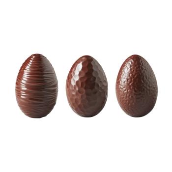 stampo trio uova texture di valrhona