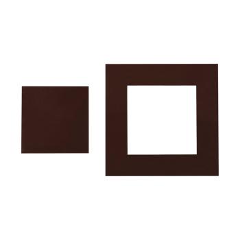 decorazioni quadrate traforate in puro cioccolato fondente di chocolatree