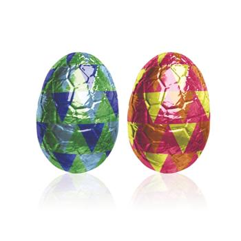 uovo pralinato mandorle e nocciole incartato 2 colori di valrhona