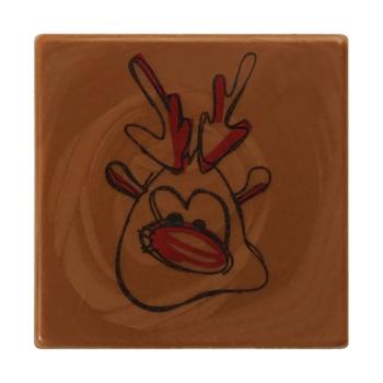 decorazioni quadrato natalizio renna rossa di chocolatree
