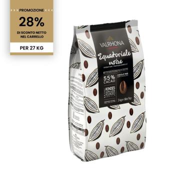 promozione cioccolato fondente equatoriale noire 55 27 kg di valrhona