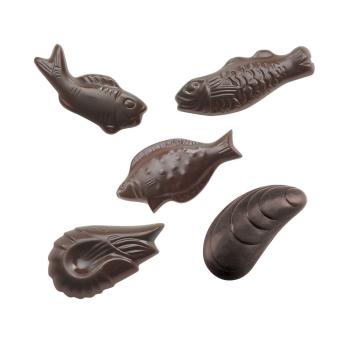 pesciolino cioccolato fondente extra bitter 61 6 forme di valrhona