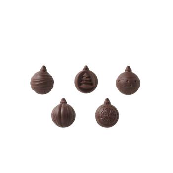 mini palline di natale di valrhona