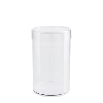 scatola tubo trasparente di valrhona