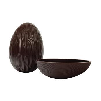 uovo 12cm modellato al cioccolato fondente di valrhona