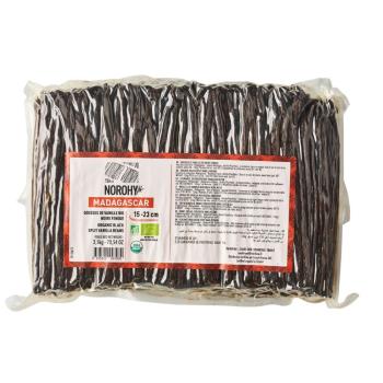 baccelli di vaniglia nera incisa biologica del madagascar 15 23cm di norohy