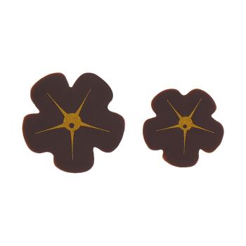 decorazione fiore nero e giallo 2 dimensioni di chocolatree