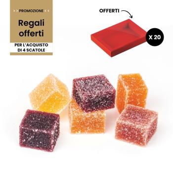 promozione pacco aperto gelatine di frutta 4 scatole di valrhona