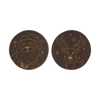 decorazione cerchio personaggi natale incantato 2 modelli di chocolatree