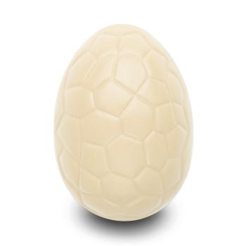 uovo pralinato mandorle e nocciole copertura di cioccolato bianco di valrhona