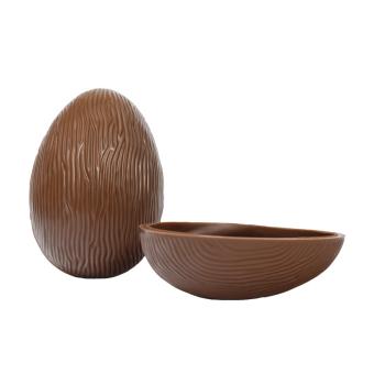 uovo 12cm modellato al cioccolato al latte di valrhona
