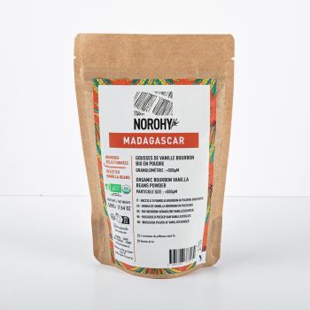 baccelli di vaniglia del madagascar in polvere bio di norohy