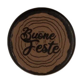 decorazioni cerchio buone feste ceppo di legno di chocolatree