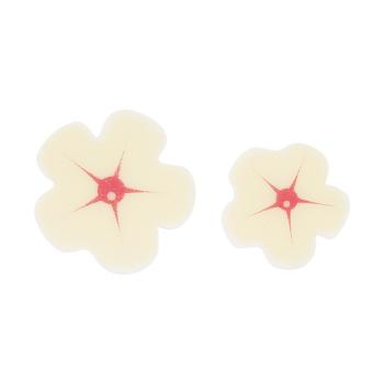 decorazione fiore bianco e rosa 2 dimensioni di chocolatree