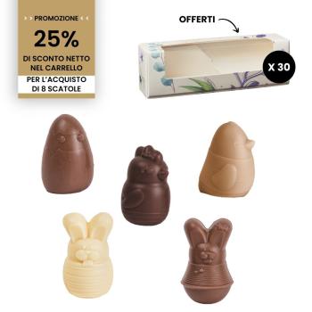 pacco animaletti di pasqua 8 scatole di valrhona