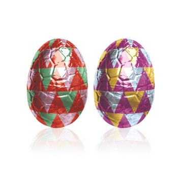 uovo pralinato mandorle e nocciole incartato 2 colori di valrhona