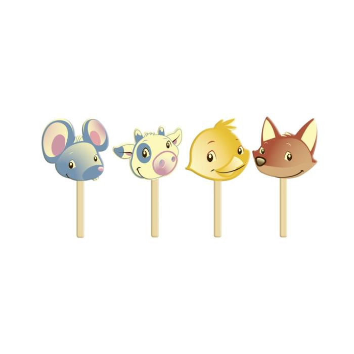 stampo lecca lecca animali bastoncini di chocolatree