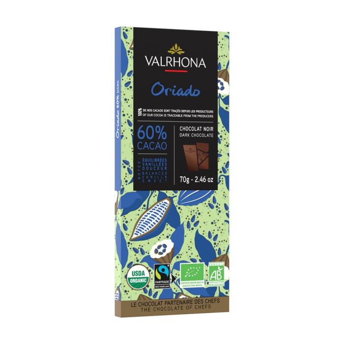 tavoletta di cioccolato fondente bio oriado 60 di valrhona