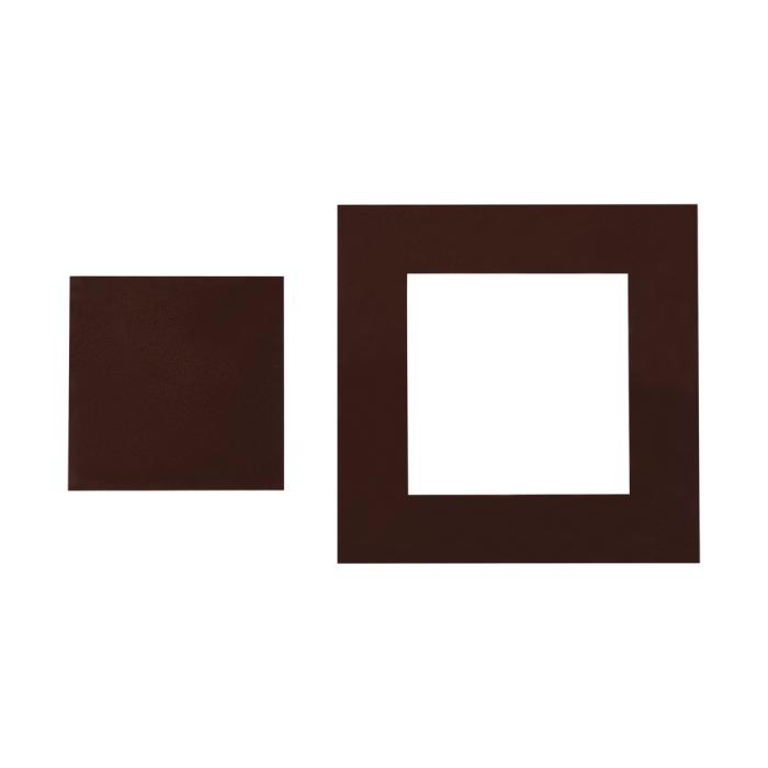 decorazioni quadrate traforate in puro cioccolato fondente di chocolatree