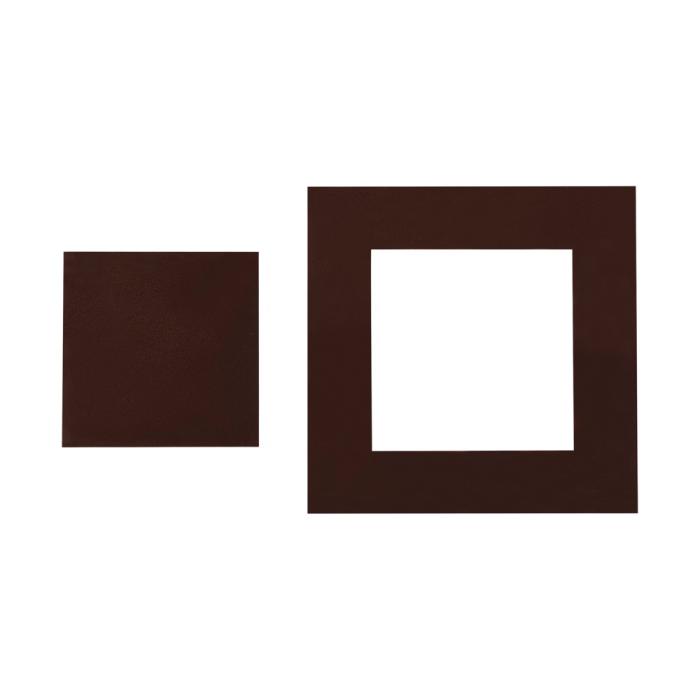 decorazioni quadrate traforate in puro cioccolato fondente di chocolatree