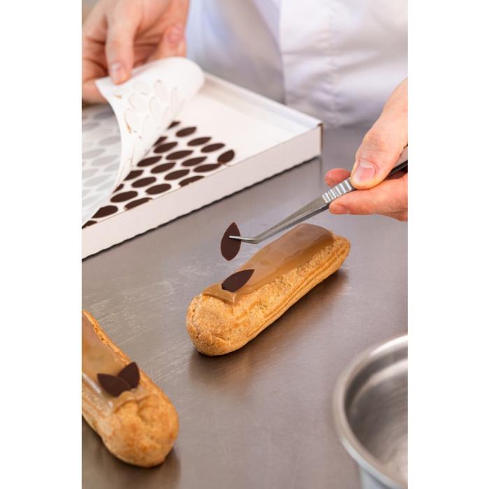 decorazione foglia eleganza puro cioccolato fondente di chocolatree