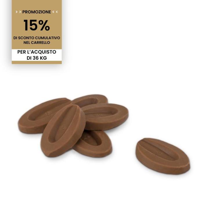 promozione cioccolato al latte equatoriale lactee 35 36kg di valrhona