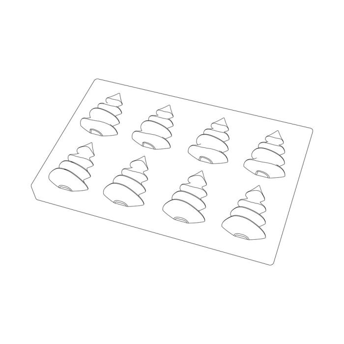 stampi abeti piccoli di valrhona