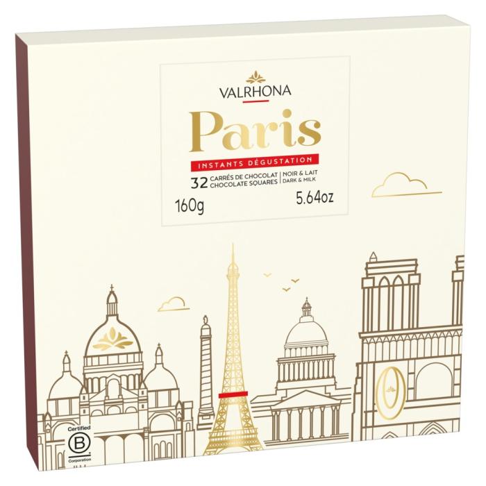 cofanetto parigi 32 carre 160 g di valrhona