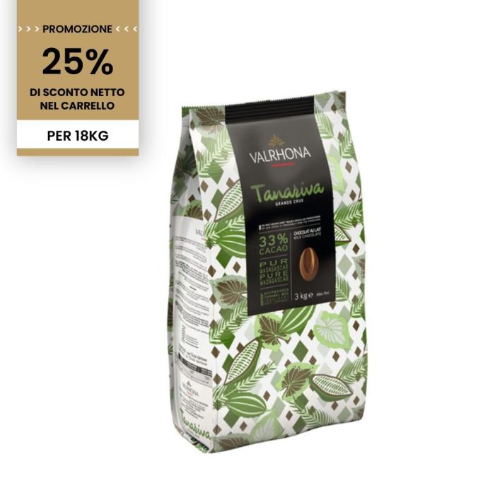 promozione cioccolato al latte tanariva 33 18 kg di valrhona