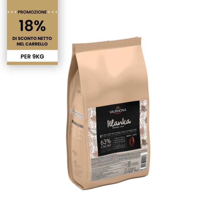 promozione cioccolato fondente illanka 63 9 kg di valrhona