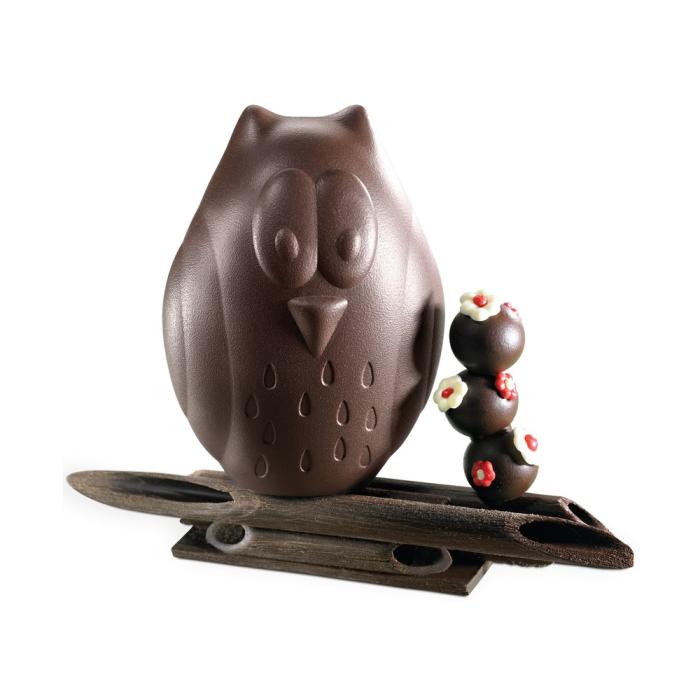 stampo gufo 15cm di valrhona