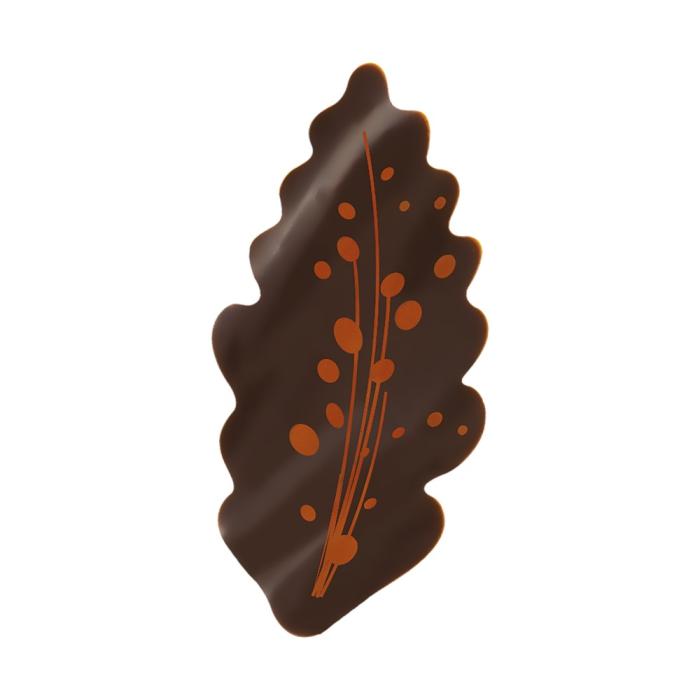 decorazioni foglia di quercia arancione bombata di chocolatree