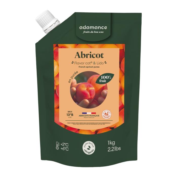 albicocca flavor cot e lido in purea refrigerata 2 x 1 kg di adamance