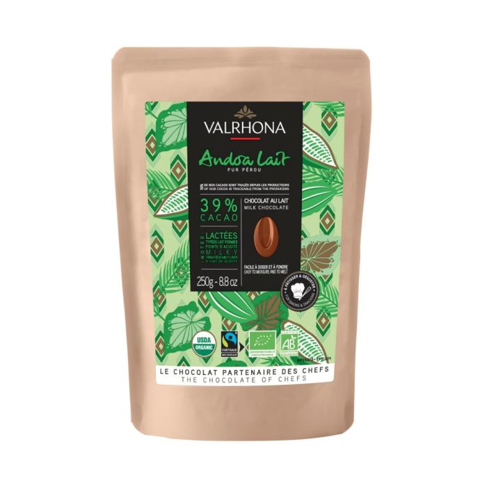 andoa lactee 39 bio fave 250 g di valrhona