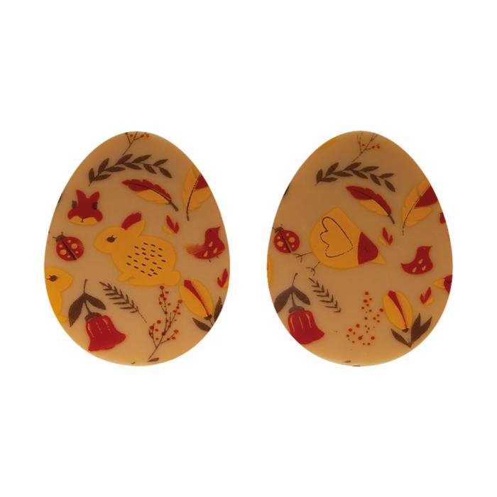 decorazioni ovali animali pasquali 2 modelli di chocolatree
