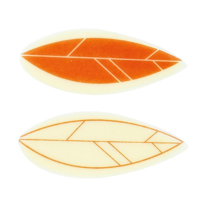 decorazione foglia arancione 2 modelli di chocolatree
