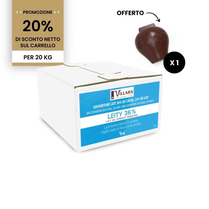 promozione cioccolato al latte leity 36 20 kg di villars