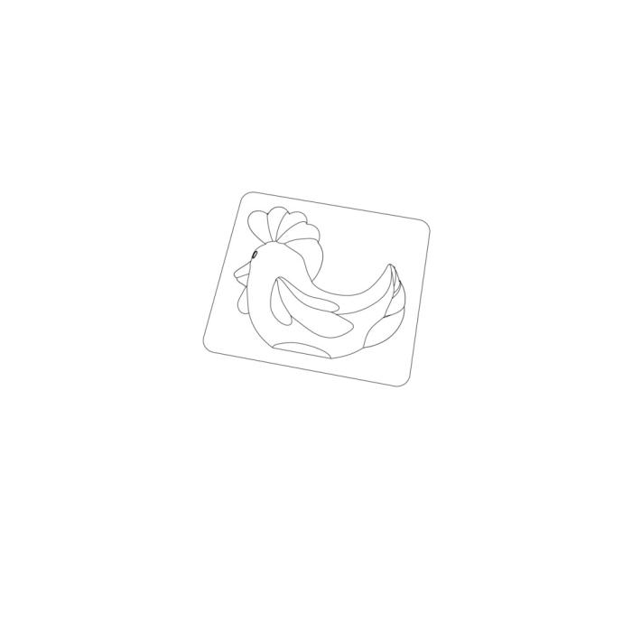 stampo gallina rock 14cm di valrhona