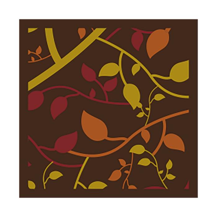 decorazioni mini quadrato foglie colorate di chocolatree