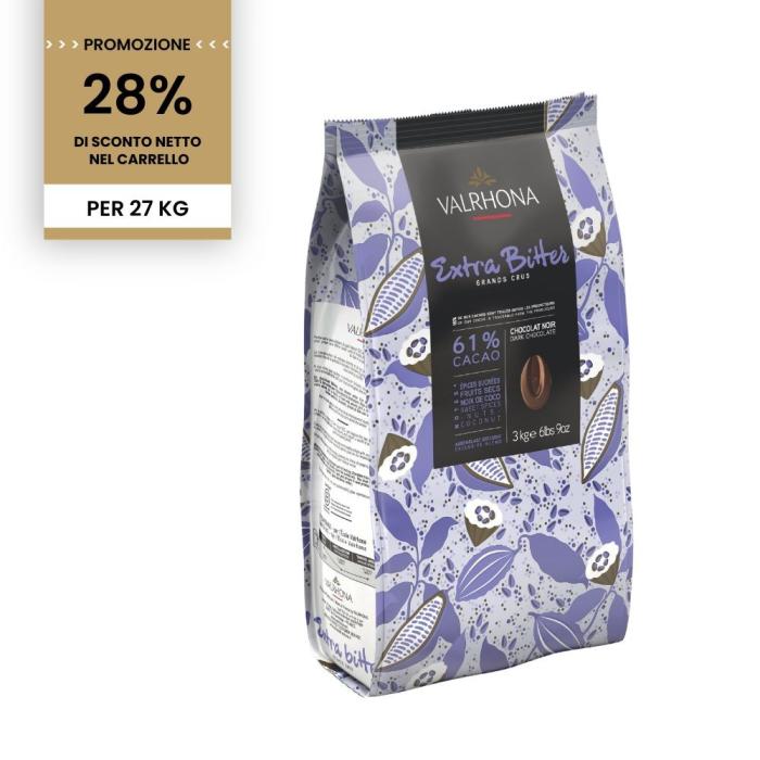 promozione cioccolato fondente extra bitter 61 27 kg di valrhona
