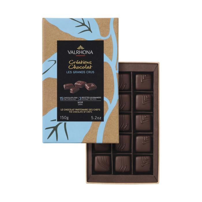 cofanetto 15 praline cioccolato fondente 150 g di valrhona