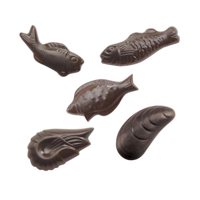pesciolino cioccolato fondente extra bitter 61 6 forme di valrhona