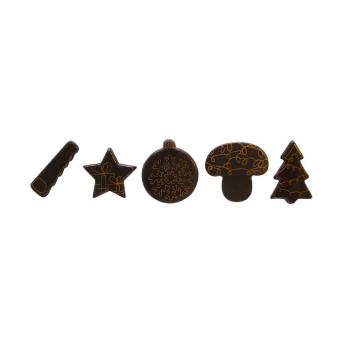 decorazioni forme tronchetto di natale 5 modelli di chocolatree