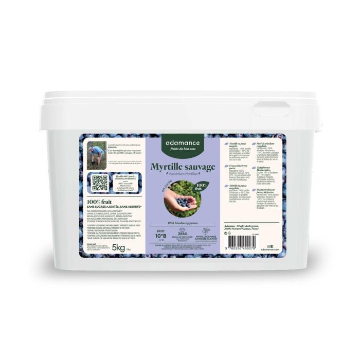 mirtillo selvatico in purea 2 x 5 kg di adamance