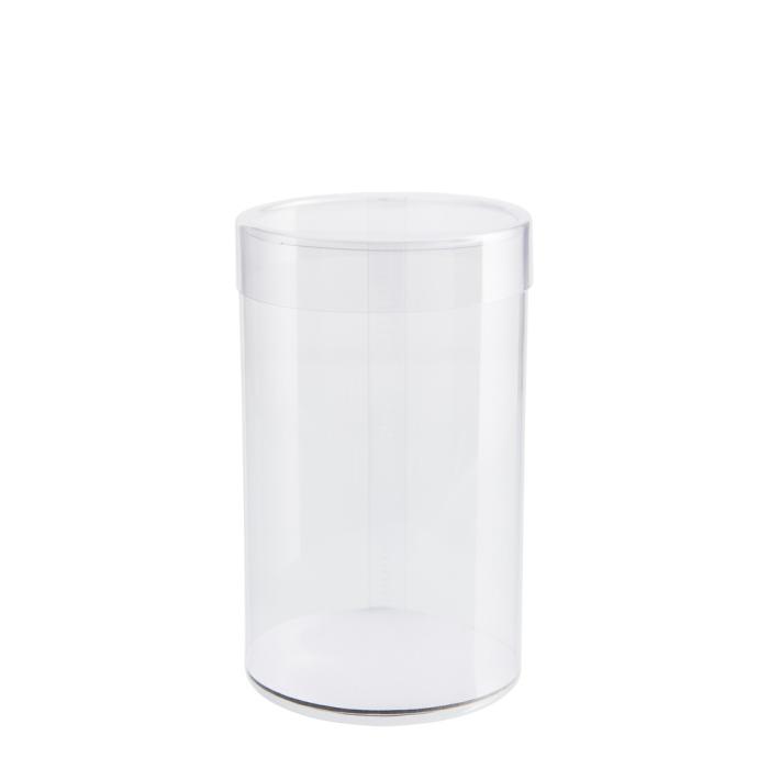 scatola tubo trasparente di valrhona