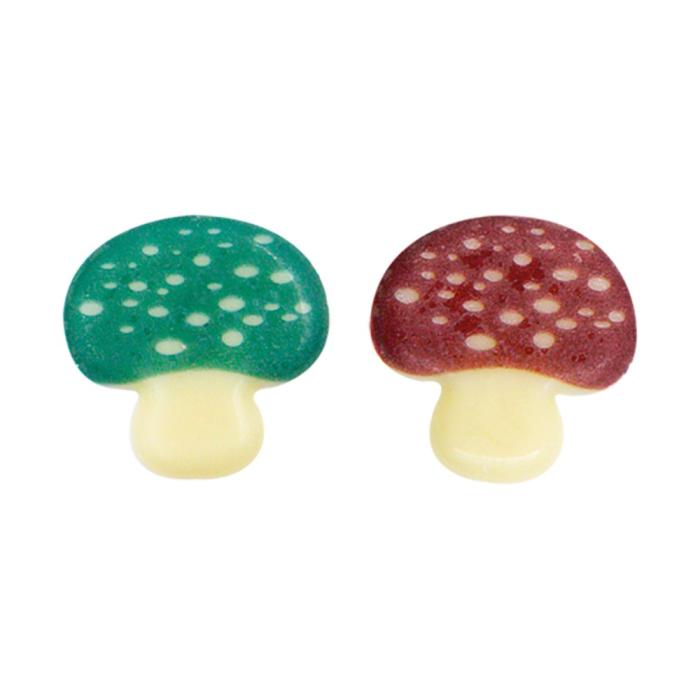 decorazioni fungo rosso e verde 2 modelli di chocolatree